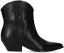 Sacha Dames Zwarte leren western enkellaarsjes - Thumbnail 2