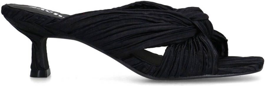 Sacha Dames Zwarte muiltjes met knoop detail