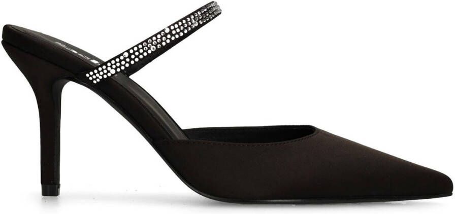 Sacha Dames Zwarte pumps met strass bandje