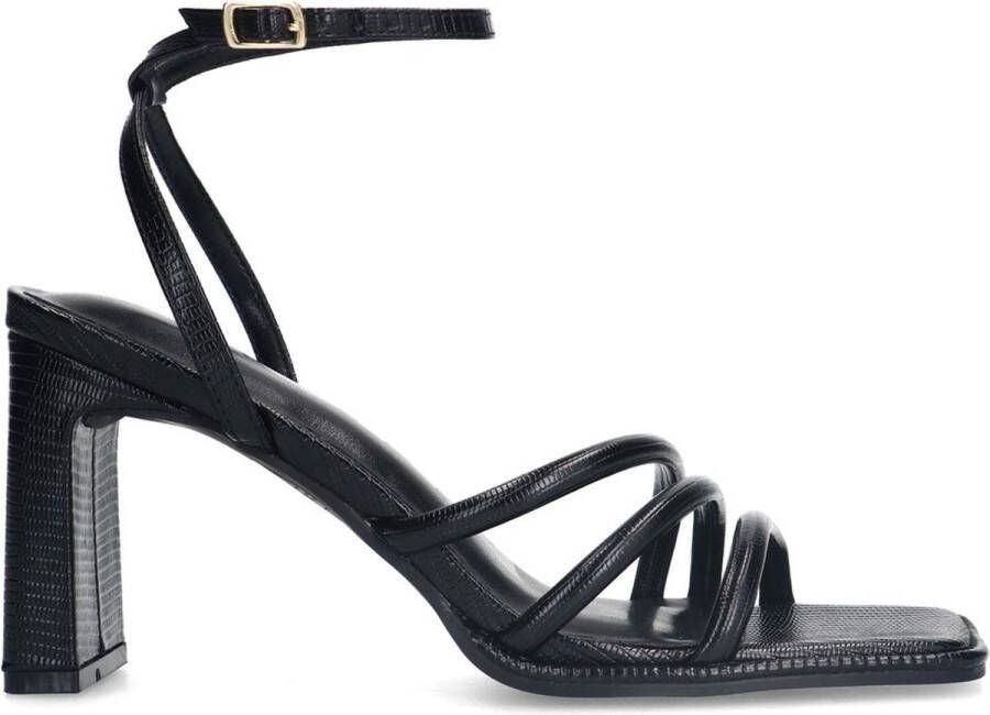 Sacha Dames Zwarte sandalen met hak