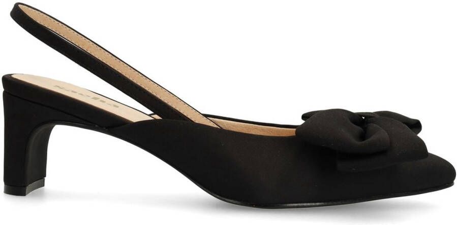 Sacha Dames Zwarte slingback pumps met strik