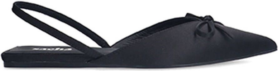 Sacha Dames Zwarte slingbacks met strikje
