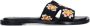 Sacha Dames Zwarte slippers met bloemen embroidery - Thumbnail 2