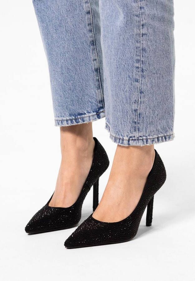 Sacha Dames Zwarte strass pumps