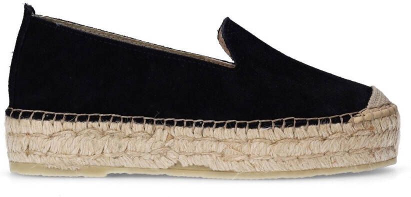 Sacha Dames Zwarte suède espadrilles