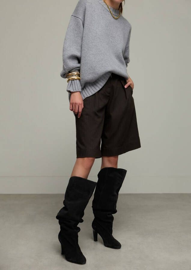 Sacha Dames Zwarte suède hoge laarzen met hak - Foto 2