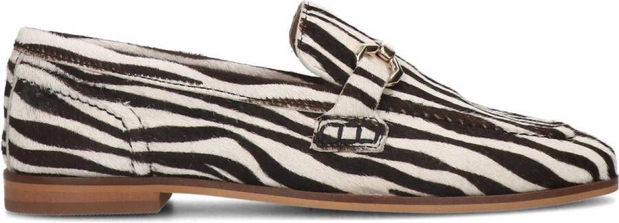 Sacha harige loafers met gesp en zebraprint zwart - Foto 1