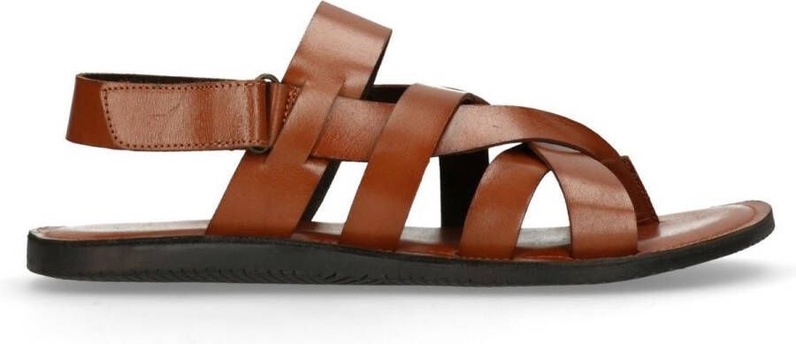 Sacha Heren Cognac leren sandalen Schoenen.nl