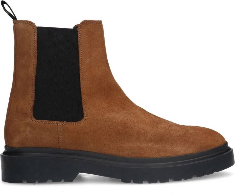 Sacha Heren Cognac suède chelsea boots