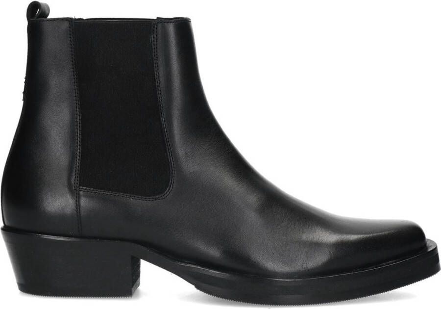 Sacha Heren Zwarte leren chelsea boots