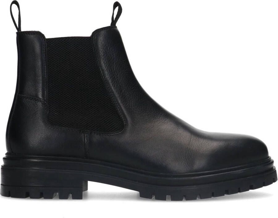 Sacha Heren Zwarte leren chelsea boots