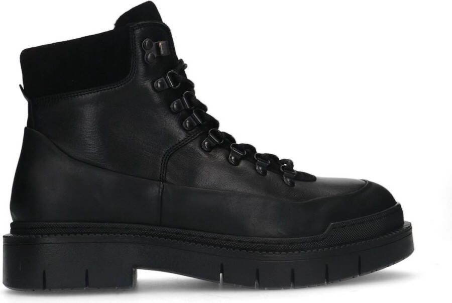 Sacha Heren Zwarte leren veterboots Schoenen