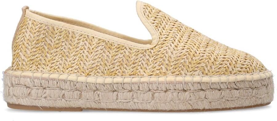 Sacha Dames Beige raffia espadrilles