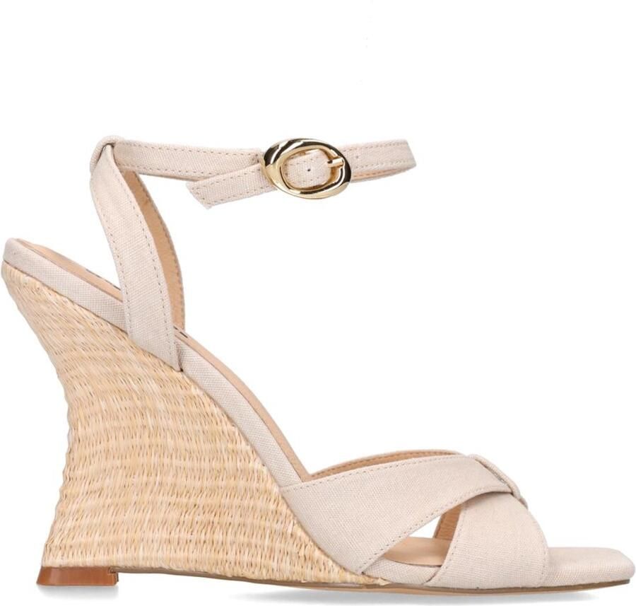 Sacha Dames Beige sleehak sandalen