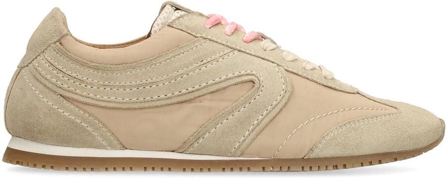 Sacha Dames Beige sneakers met dubbele veters