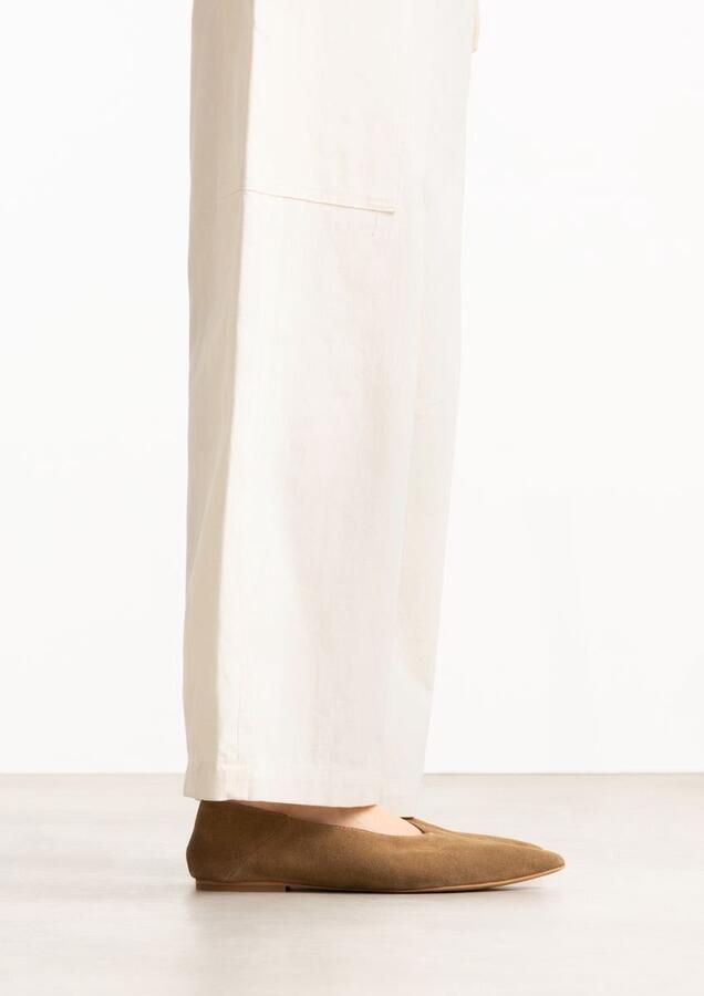 Sacha Dames Beige suède ballerina's