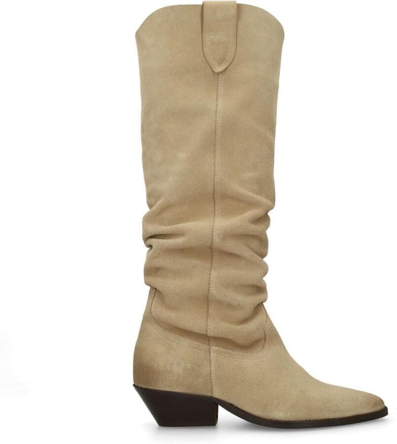Sacha Dames Beige suède cowboylaarzen