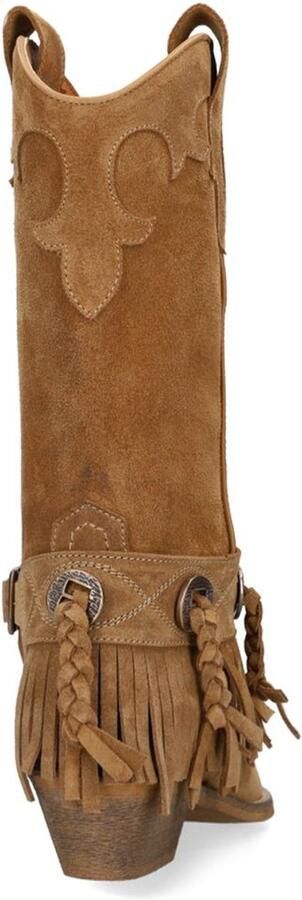 Sacha Dames Beige suède cowboylaarzen