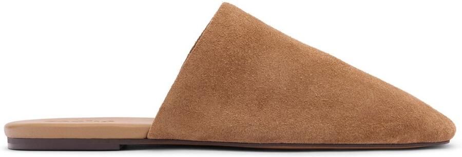 Sacha Dames Beige suède platte muiltjes - Foto 4