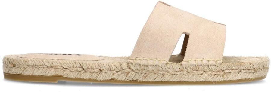 Sacha Dames Beige suède slippers