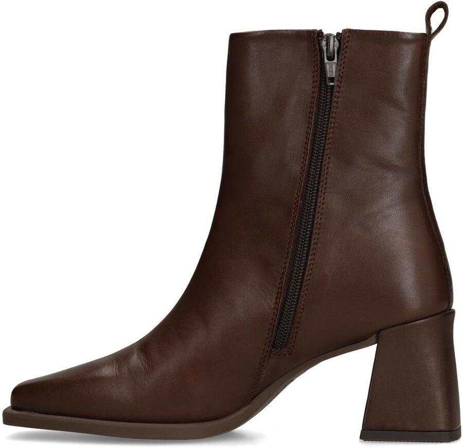 Sacha Dames Bruine enkellaarsjes met blokhak