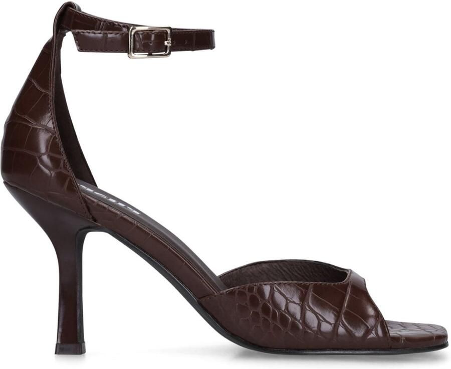 Sacha Dames Bruine sandalen met hak