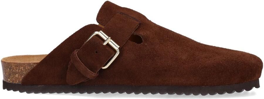 Sacha Dames Bruine suède clogs met gesp