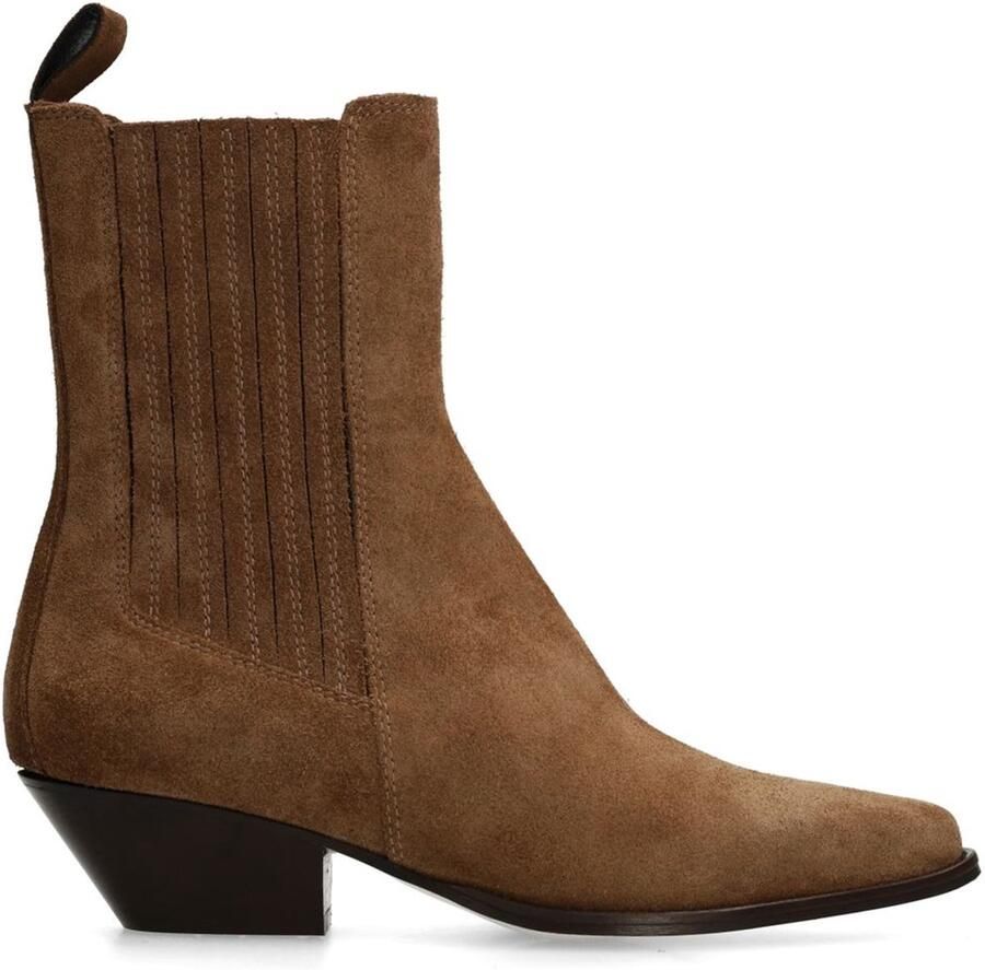 Sacha Dames Bruine suède western laarsjes