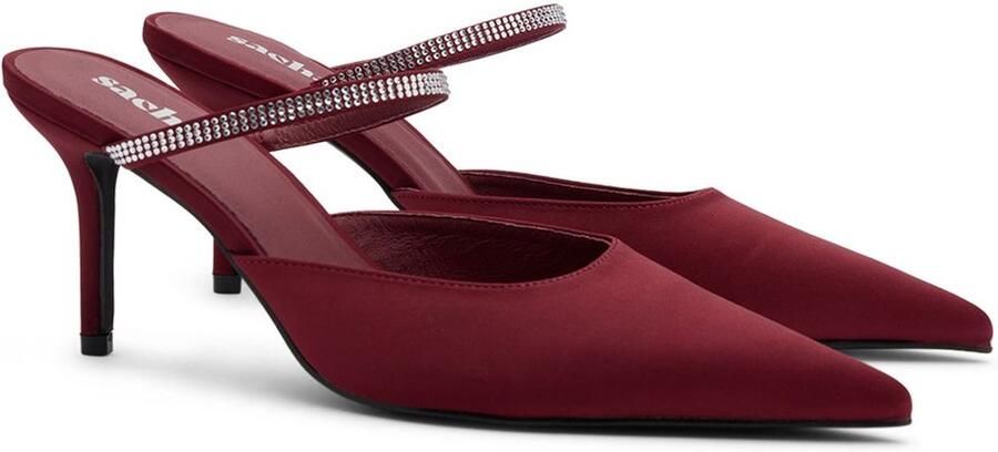 Sacha Dames Burgundy pumps met strass bandje