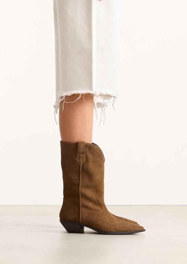 Sacha Dames Cognac suède cowboylaarzen