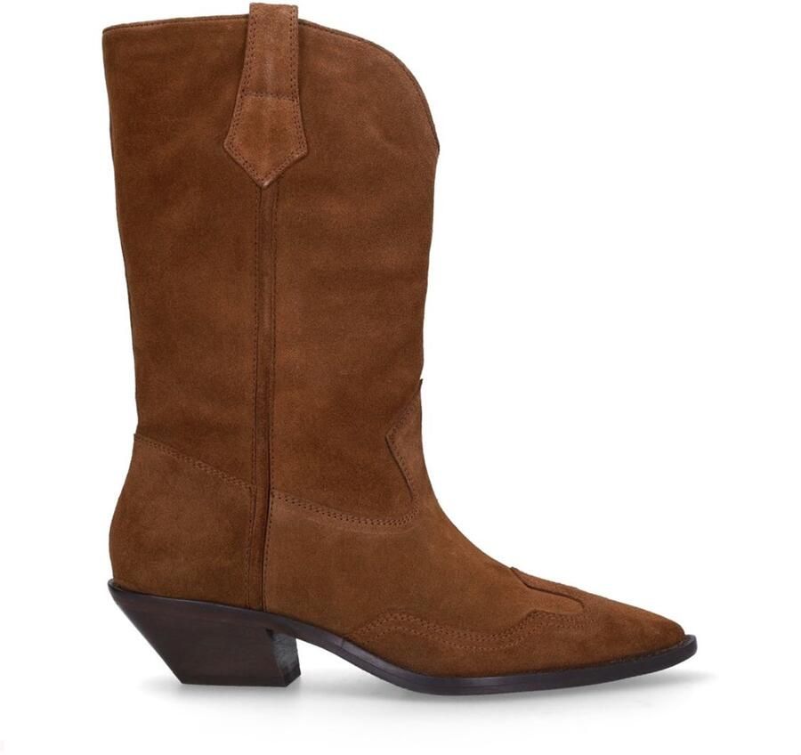 Sacha Dames Cognac suède cowboylaarzen
