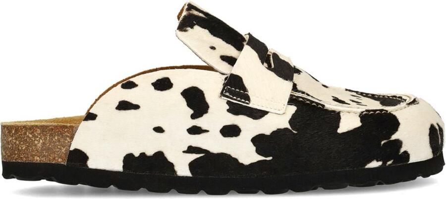 Sacha Dames Cow print pony hair instappers