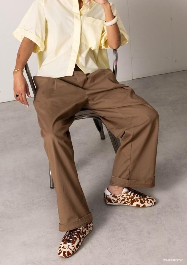 Sacha Dames Cow print sneakers met roze en bruine veters - Foto 2