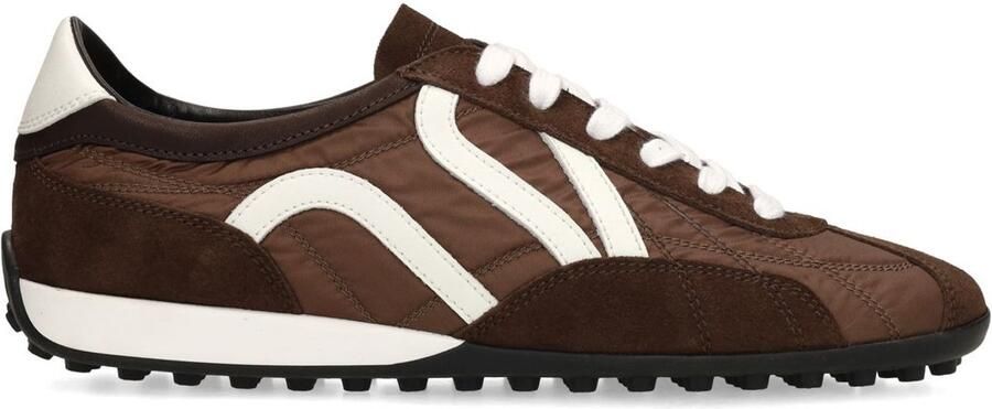 Sacha Dames Donkerbruine suède sneakers