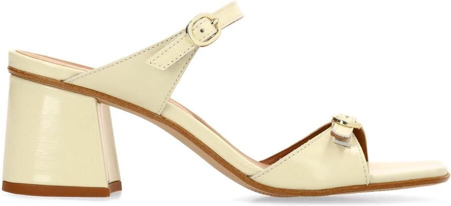 Sacha Dames Gele lakleren sandalen met hak