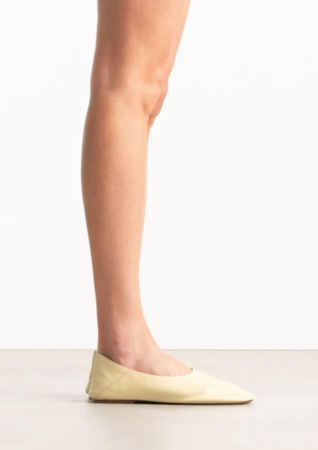 Sacha Dames Gele leren ballerina's