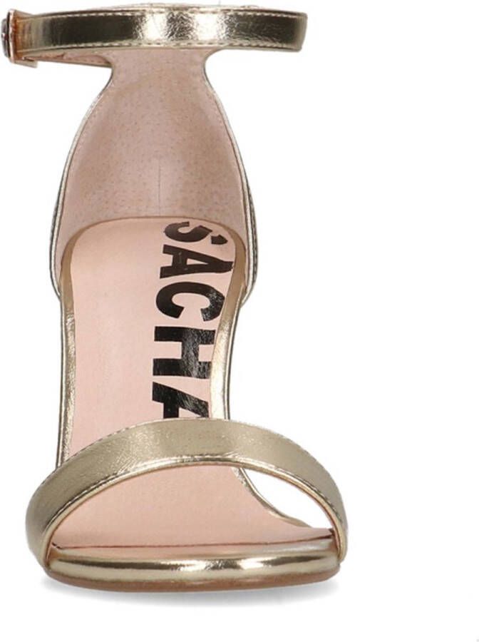 Sacha Dames Goudkleurige sandalen met hak - Foto 4
