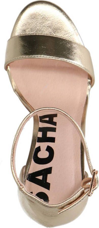 Sacha Dames Goudkleurige sandalen met hak - Foto 6