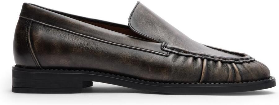 Sacha Dames Greywashed leren loafers met rimpel design - Foto 4