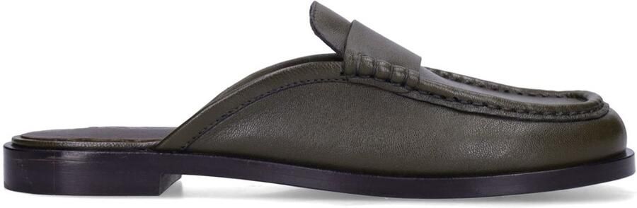 Sacha Dames Groene leren instappers