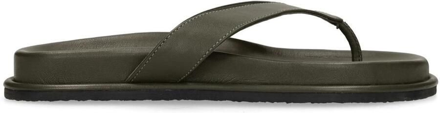 Sacha Dames Groene leren slippers