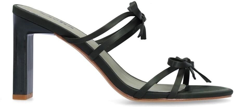 Sacha Dames Groene sandalen met hak en strikjes