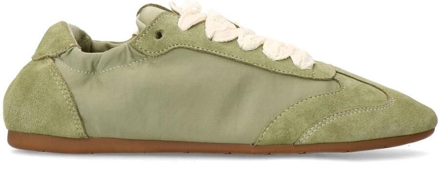 Sacha Dames Groene sneakers met kanten veters
