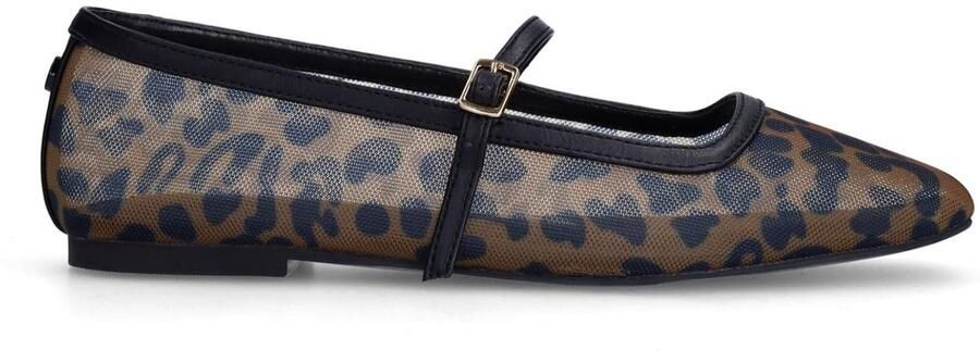 Sacha ballerina's met panterprint zwart