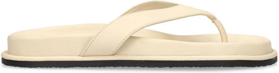 Sacha Dames Off white leren slippers - Foto 4
