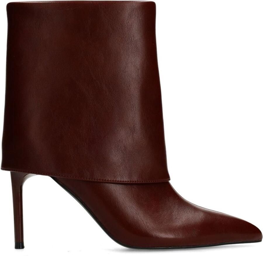 Sacha Dames Rode flap enkellaarsjes met hak