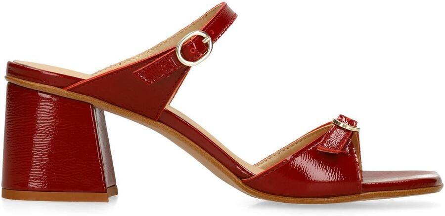 Sacha Dames Rode lakleren sandalen met hak