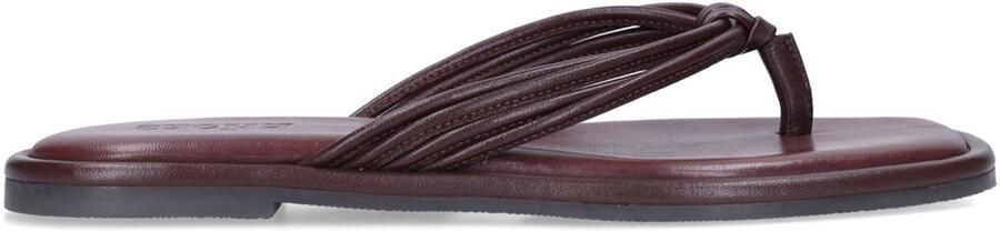 Sacha Dames Rode leren slippers