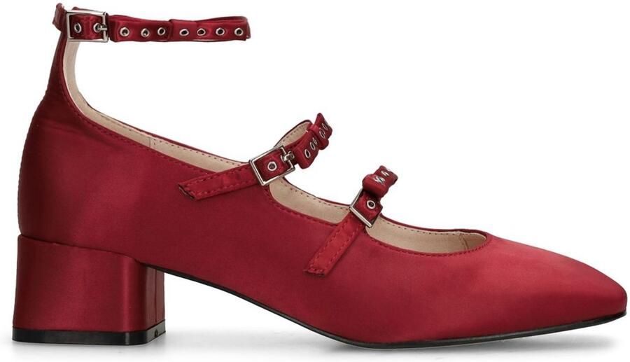 Sacha Mary Jane's satijnen pumps rood