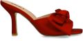 Sacha Dames Rode muiltjes met hak en strik - Rood